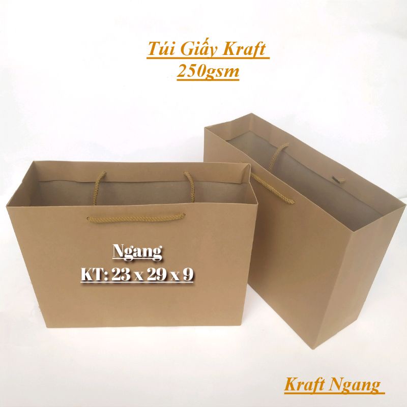 Túi giấy ngang kraft .100c túi