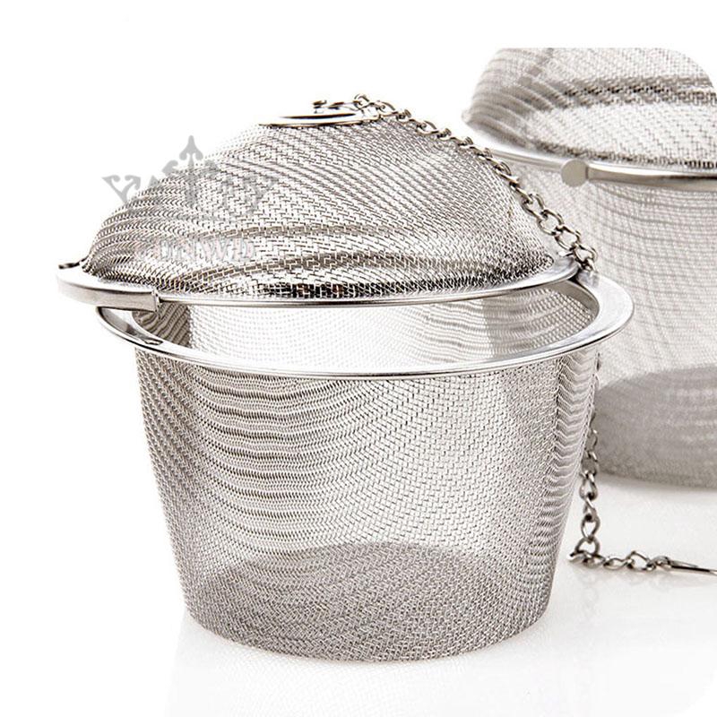 Lưới lọc lá trà 4.5~11cm bằng thép không gỉ có dây xích 15cm