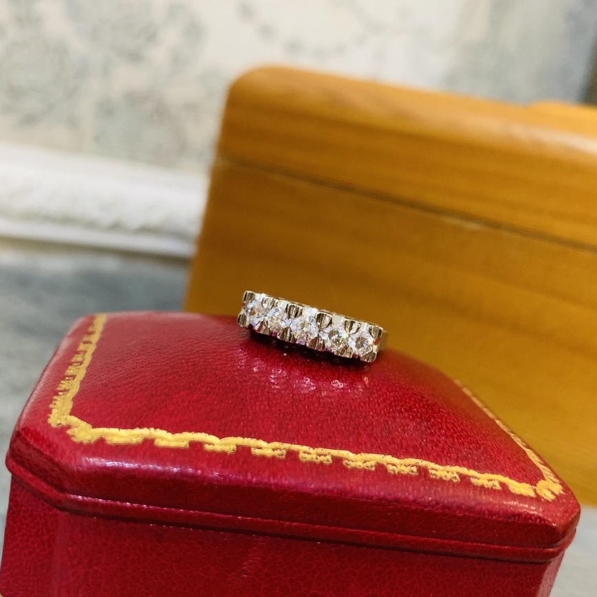 N38. Nhẫn viền đ.á sang trọng thanh lịch| Độc lạ | Vintage Necklace|| Si Nhật | Japan | 2HAND | trang sức nhật bản