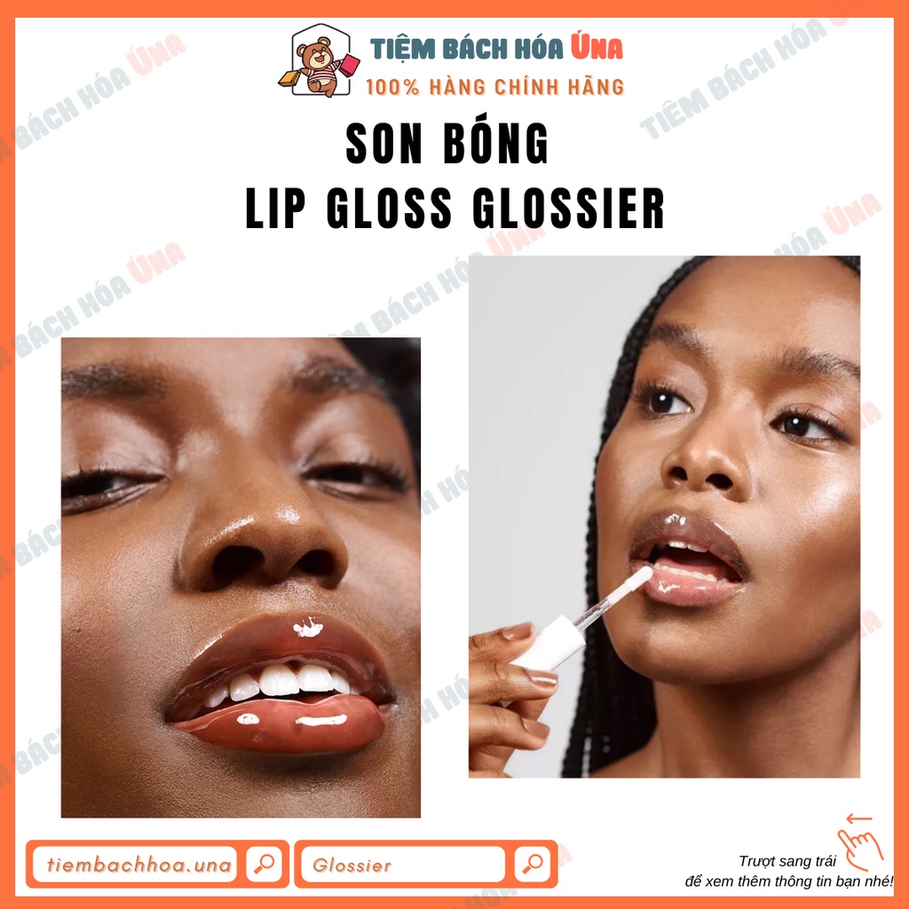 Son bóng Lip Gloss GLOSSIER màu Clear, Red, Holographic và Gold