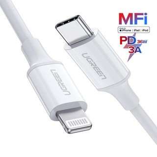 Cáp sạc ugreen usb-c ra lightning, sạc nhanh pd cho iphone 11 / 11 pro / 11 pro max dài 0.25m - 2m us304