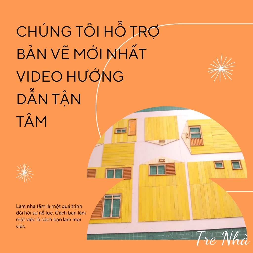 Bộ KIT làm nhà Nobita và Doraemon từ que kem màu