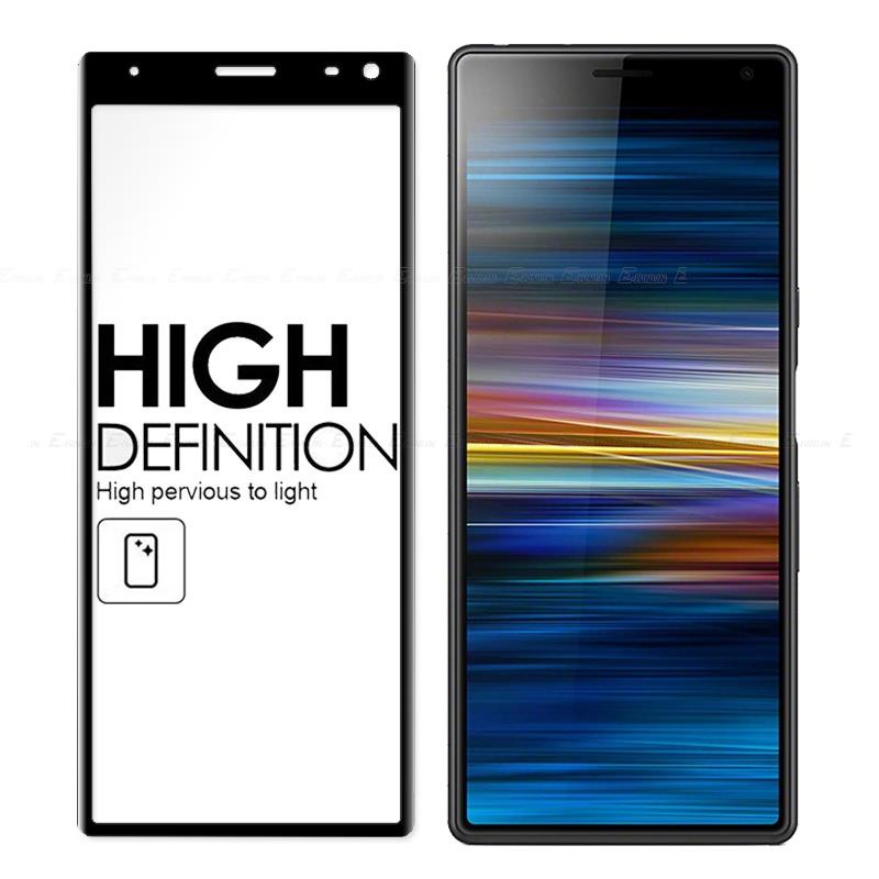 Kính Cường Lực 9H Bảo Vệ Toàn Màn Hình Viền Cong 3D Cho Sony Xperia 10 8 5 1 II III IV Lite Plus