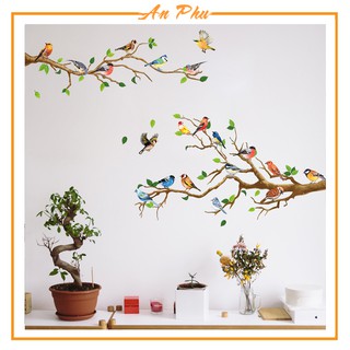 Decan dán tường an phú decor họa tiết đàn chim