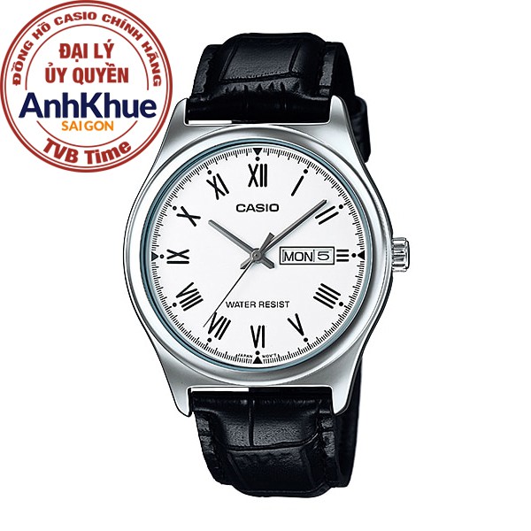 Đồng hồ nam dây da Casio Standard chính hãng Anh Khuê MTP-V006L-7BUDF (38mm)