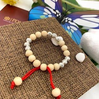 Vòng dâu tằm mix bi bạc cho bé gái. D3. Tặng kèm hạt dâu + dây dự phòng và hộp đựng