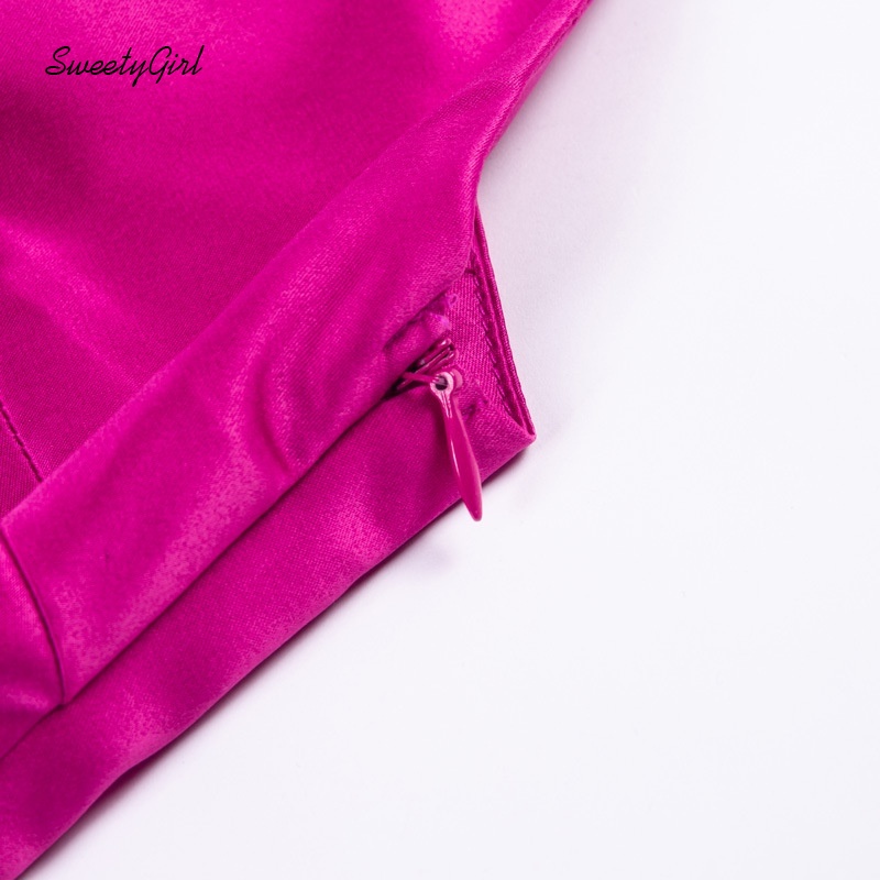 Đầm maxi màu trơn cổ chữ V xẻ tà thời trang quyến rũ cho nữ