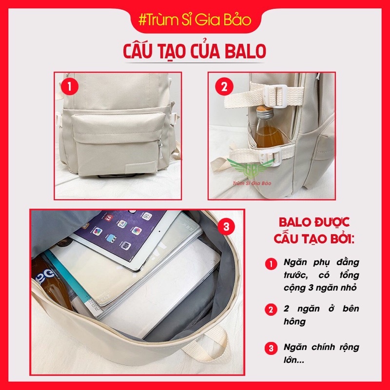 Balo nữ đi học ulzzang thời trang Hàn Quốc , túi xách nữ đẹp hàng cao cấp , cặp sách dễ thương cho học sinh , sinh viên