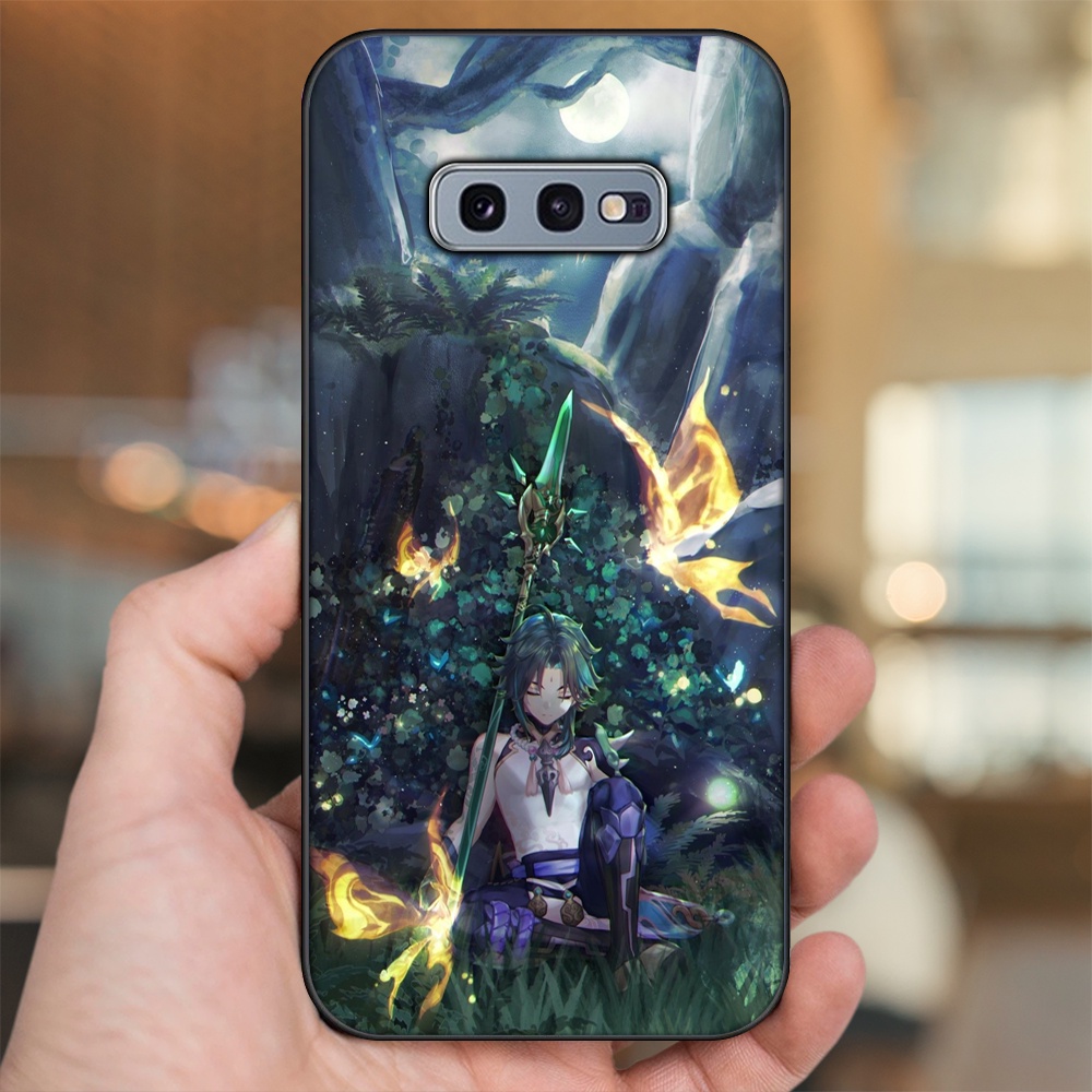 Ốp lưng Samsung S10e viền đen in hình Xiao Genshin Impact