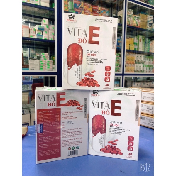 ✅ Viên uống Vitamin E đỏ giúp đẹp da và cân bằng nội tiết