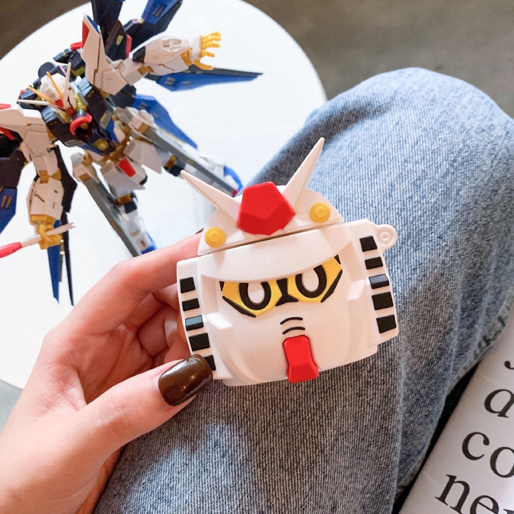 Popular Japanese Anime MOBILE SUIT GUNDAM AirPods Silicone Case Anti-fall Protection Cover for AirPods 1 2