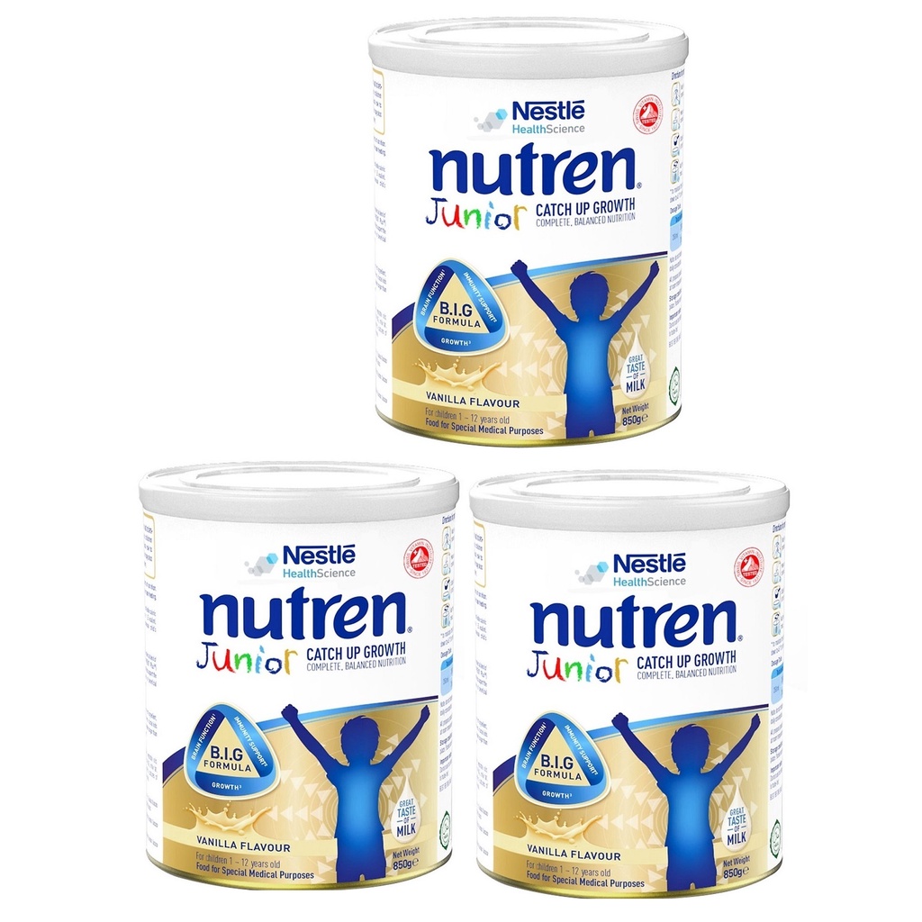Combo 3 Hộp Sữa Nutren Junior 850g( Nhập khẩu chính hãng, date t6/2024)