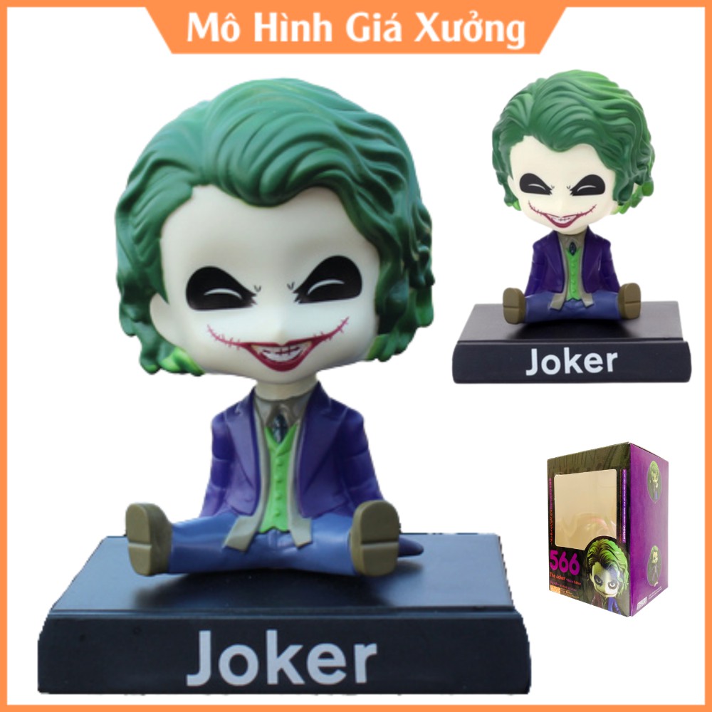 Mô Hình Joker Chibi  lắc đầu - Trang trí taplo ô tô - Trang trí bàn học bàn , bàn  làm việc  - Kê Điện Thoại - Figure