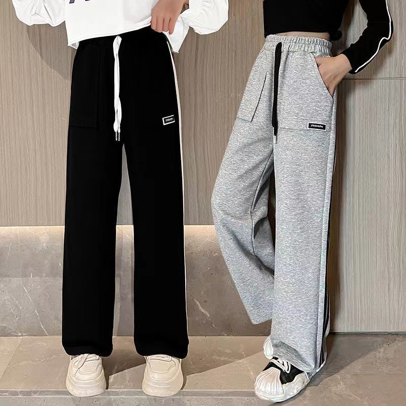 Quần Dài Thể Thao Dáng Suông Thời Trang Mùa Thu Cho Bé Gái