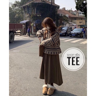 Áo len thổ Cẩm Vintage ( Ảnh thật )