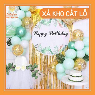 Set bóng bay trang trí sinh nhật MS510 [ GIỐNG MÔ TẢ- ĐỘC QUYỀN- TẶNG KÈM BƠM TAY VÀ BĂNG KEO] tone hè dễ làm