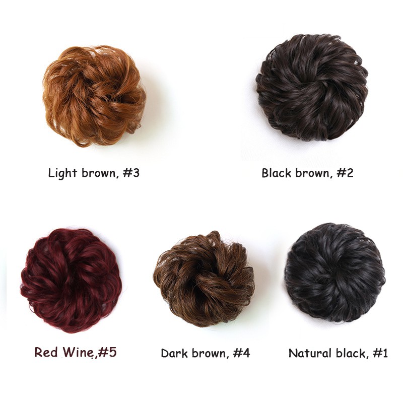 SmileFairyCC【COD &amp; Hàng Có Sẵn】Búi Tóc Giả Đuôi Ngựa Bằng Sợi Tổng Hợp Co Giãn Dành Cho Nữ