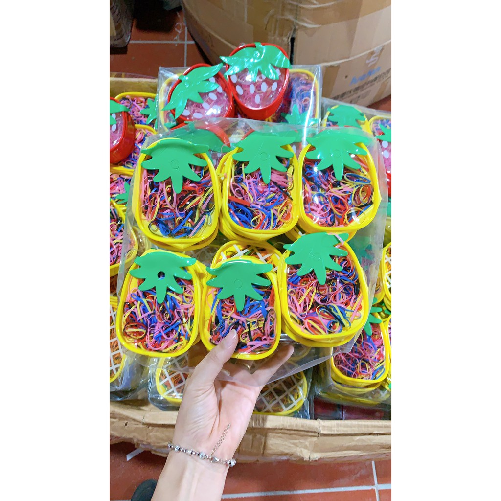 COMBO 2 GÓI CHUN TÓC CHO BÉ KÈM TÚI ĐỰNG HOA QUẢ SIÊU XINH