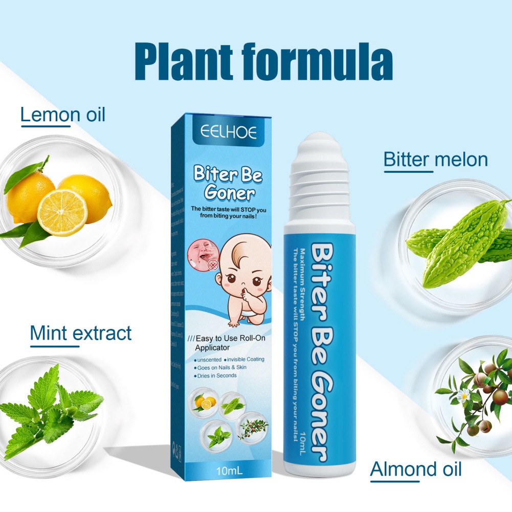 Eelhoe Hạt Lăn Bảo Vệ Móng Tay Chống Cắn Nước Móng Tay Ăn Được Và Ăn Được-Ampere