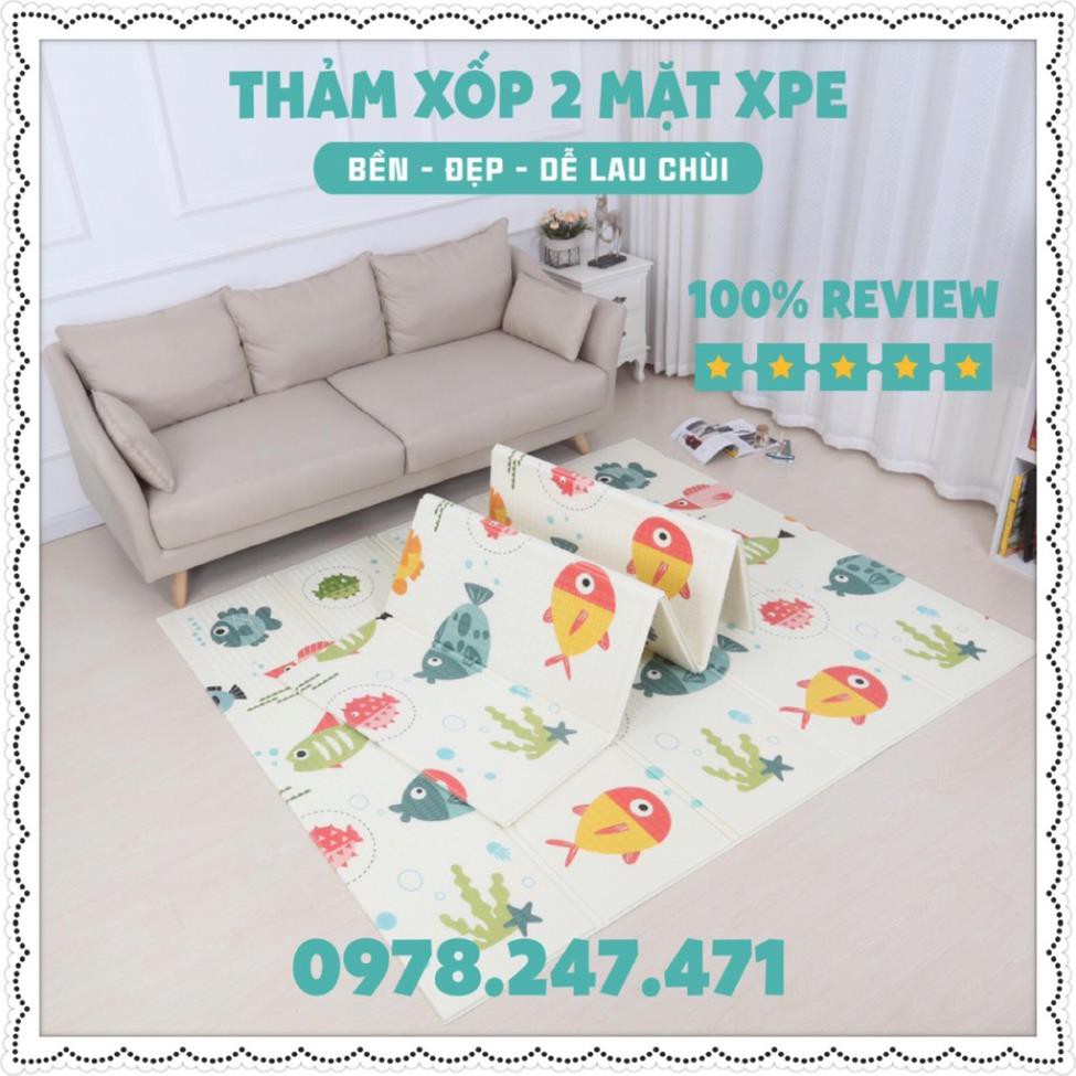 [MÀU ĐẸP] THẢM XỐP XPE GẤP GỌN 2 MẶT 1M8 x 2M (GIAO NGẪU NHIÊN)