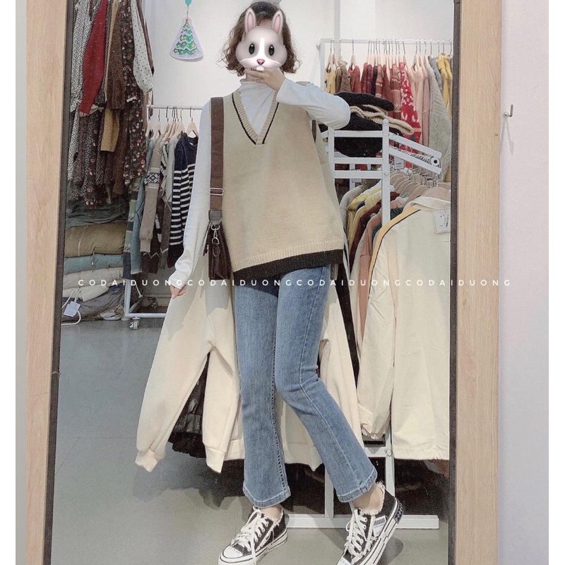 quần loe gấu dáng lỡ | BigBuy360 - bigbuy360.vn