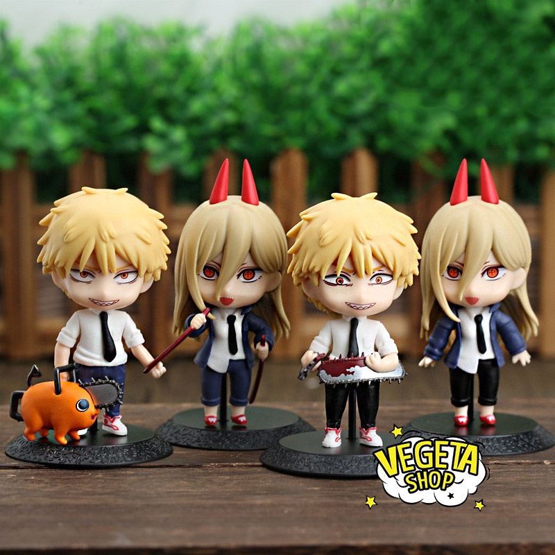 Mô hình Chainsaw Man Set mô hình nhân vật Denji Pochita và Power cực