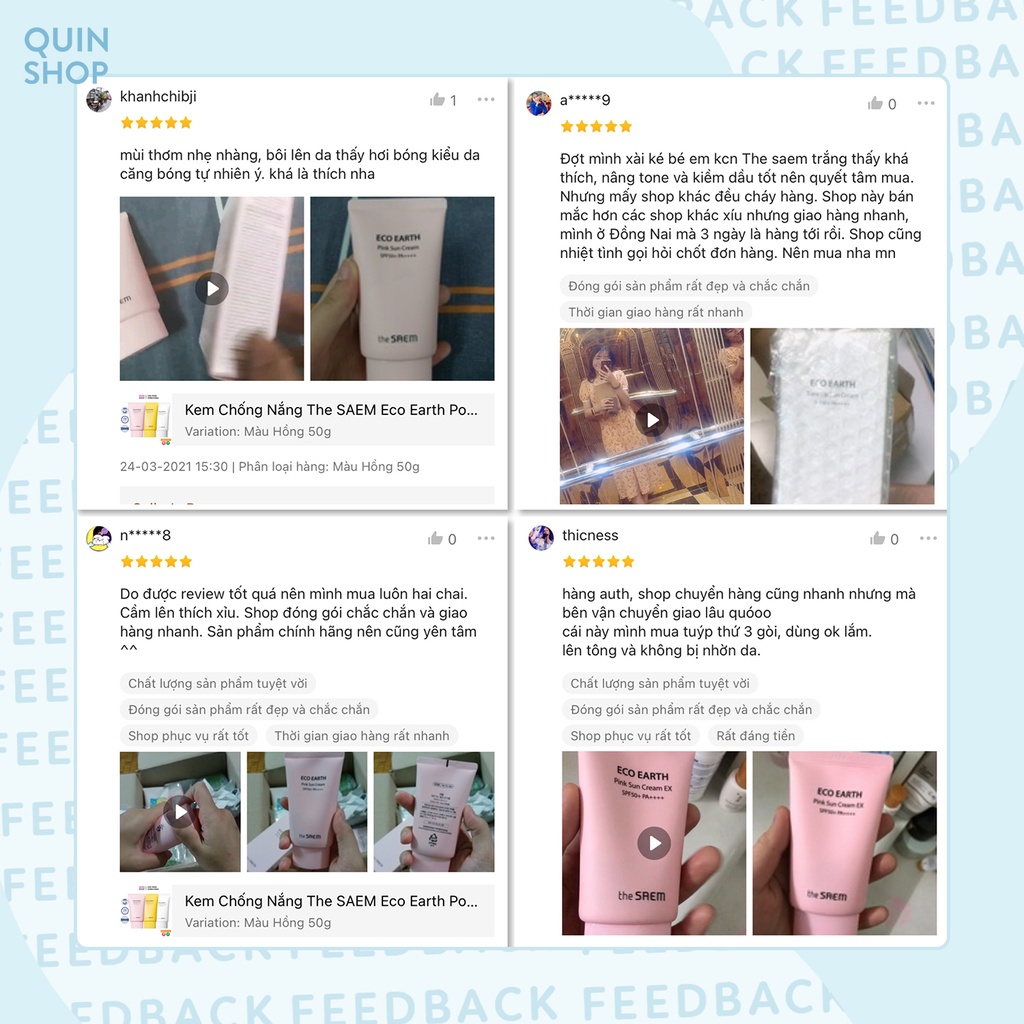 Kem Chống Nắng Cho Da Khô, Dầu, Nhạy Cảm The Saem Eco Earth Power, Healing Dew Moisture Sun Cream SPF50+ 50ml