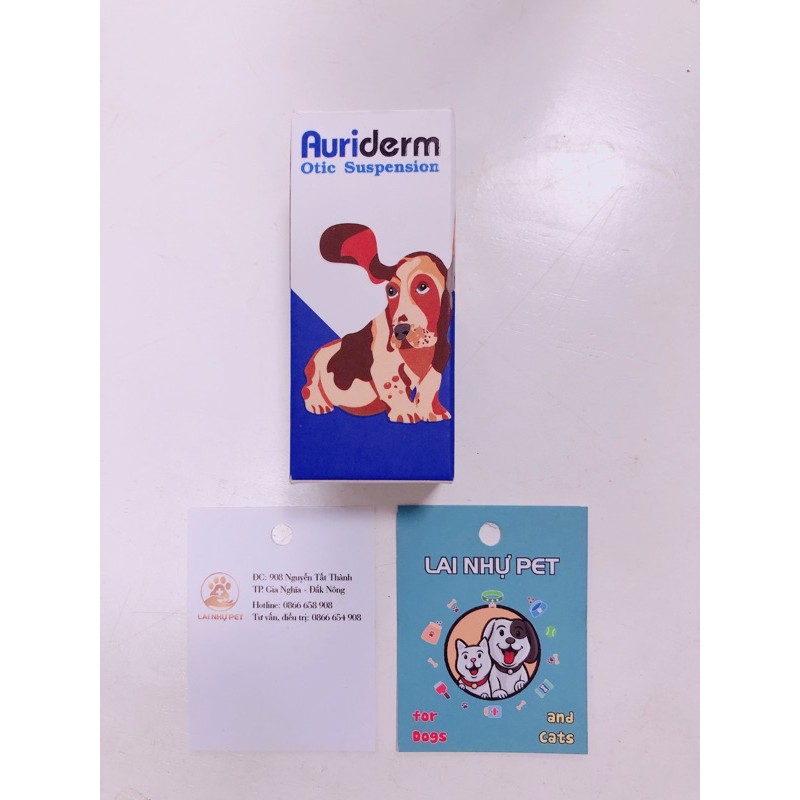 Auriderm nhỏ tai Phòng rận tai, viêm tai ở chó mèo - tương tự oridermyl -LAI NHỰ PET