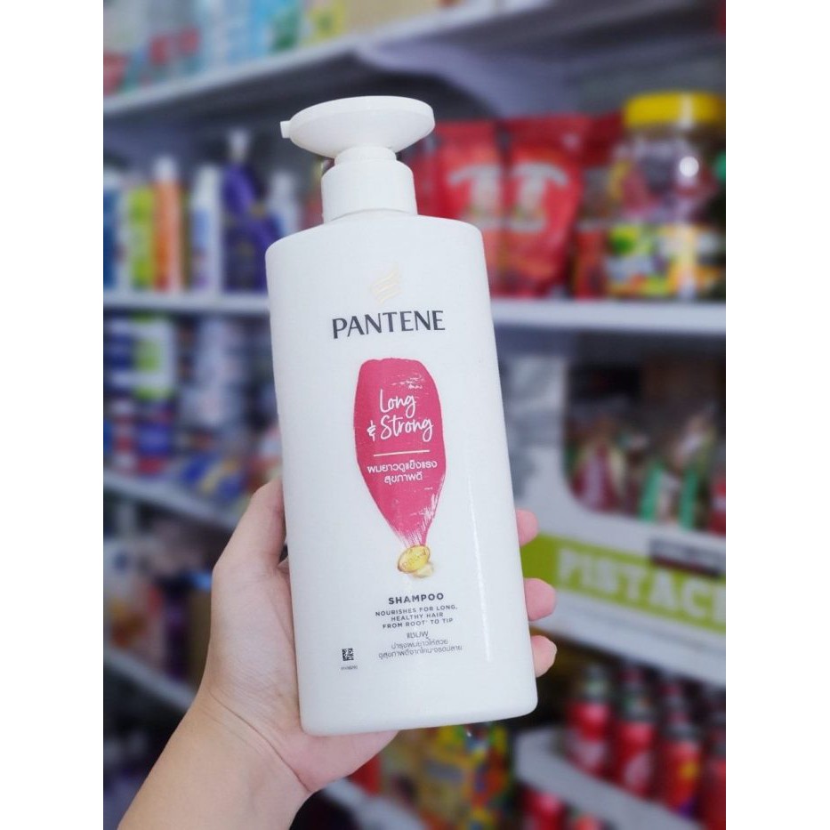 Dầu Gội Pantene Long &amp; Strong 410ml Thái Lan (Đỏ)