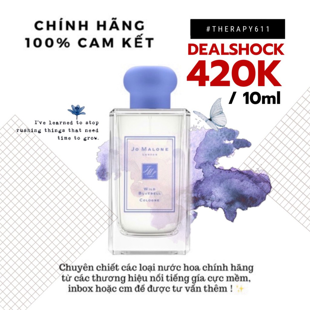 [𝗦𝗔𝗟𝗘]..::✨Nước hoa dùng thử Jo Malone Wild BlueBell Edition Liminted Test 10ml/20ml Spray / Chuẩn authentic✨::.. | BigBuy360 - bigbuy360.vn