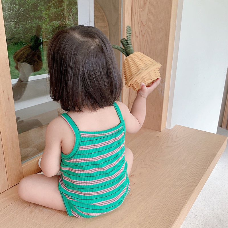 Baby Romper Sơ sinh Áo liền quần không tay Một mảnh Trẻ sơ sinh Bé trai Cô gái Trẻ em Cầu vồng Quần áo Thời trang Trẻ em &amp; Trẻ em AKKU