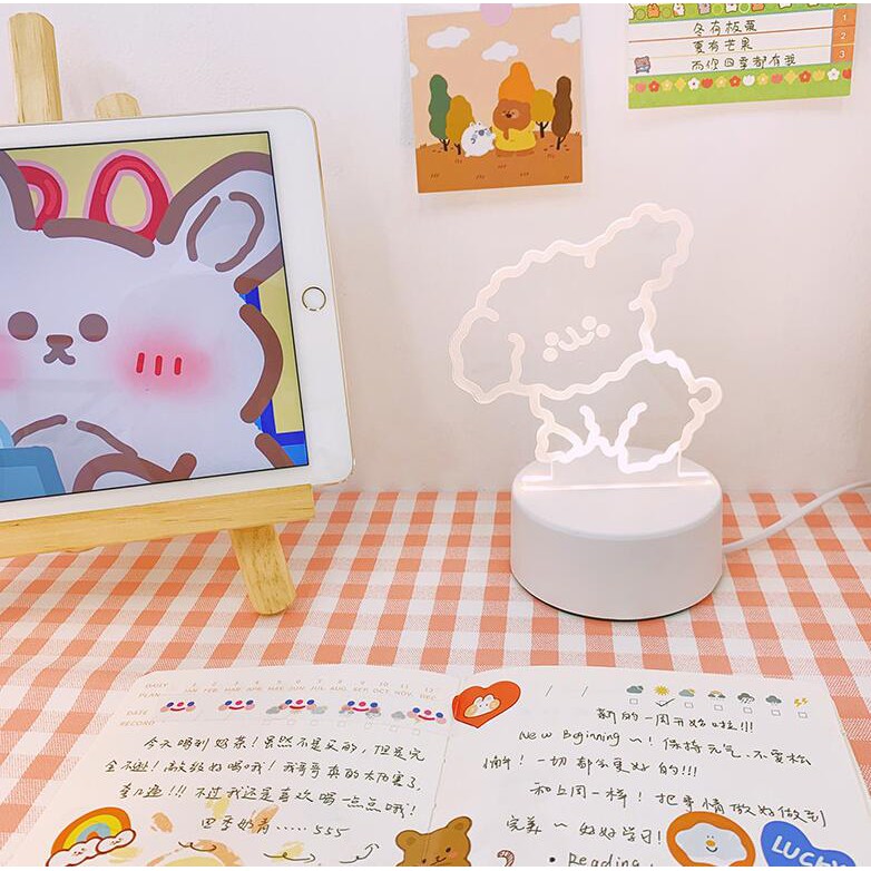 Đèn Ngủ Hình Gấu Hoạt Hình Dễ Thương