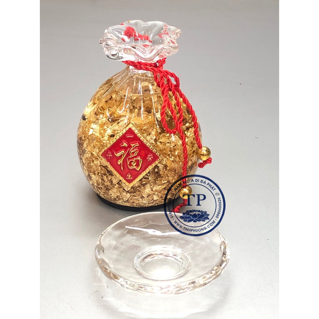 HŨ VÀNG GIÁC TRANG TRÍ Ô TÔ HOẶC TRANG TRÍ BAN THỜ THẦN TÀI  KH18436