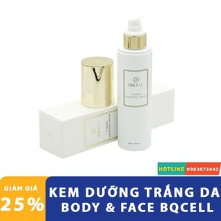 kem dưỡng trắng body & face 200gr x virgin whitening cream của bqcell hàn quốc 💖FREESHIP💖kem dưỡng trắng HALINCOS2A64