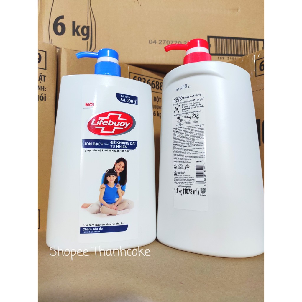 LIFEBUOY Sữa Tắm Bảo Vệ Vượt Trội ( Đỏ ) Chăm Sóc Da ( Xanh) 1.1 kg Chai lớn 1.1kg 1,1L 1,1 lít | BigBuy360 - bigbuy360.vn