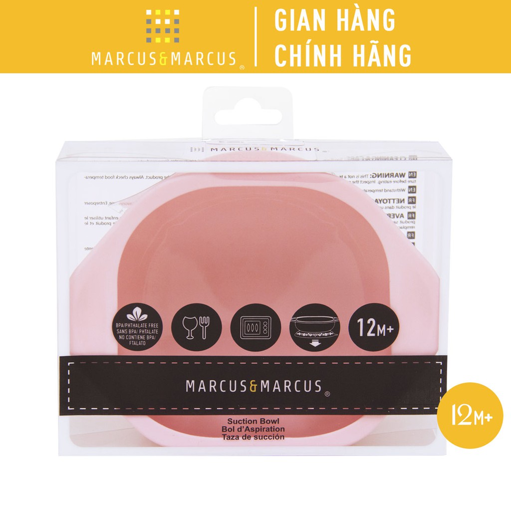 Bát ăn dặm silicon có đế hút chân không chống đổ cho bé Marcus &amp; Marcus, từ 12 tháng - Pokey