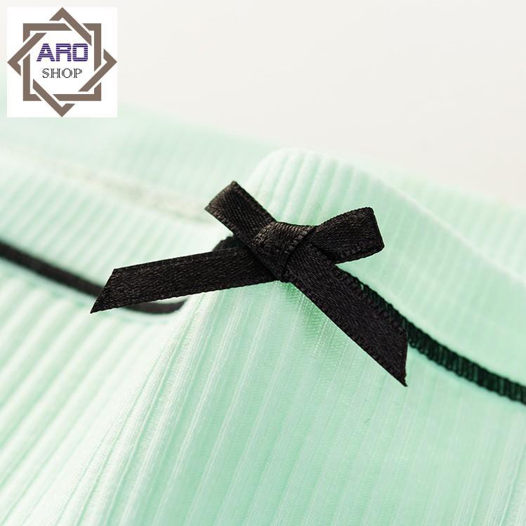 Quần Lót Cotton Tăm Cạp Nơ Sợi Cotton Tự Nhiên Thoáng Mát QL23 | BigBuy360 - bigbuy360.vn