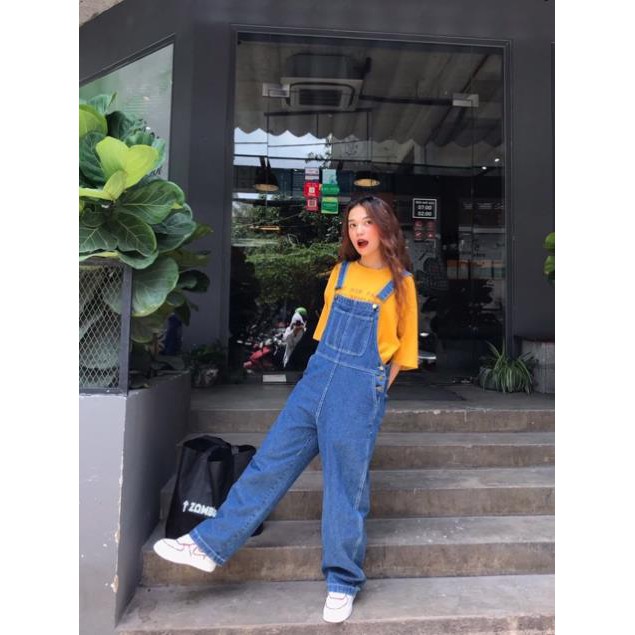 Quần yếm jeans Minion Clothing, dáng Unisex, phong cách Ulzzang Streetwear QY3259 2021 | BigBuy360 - bigbuy360.vn