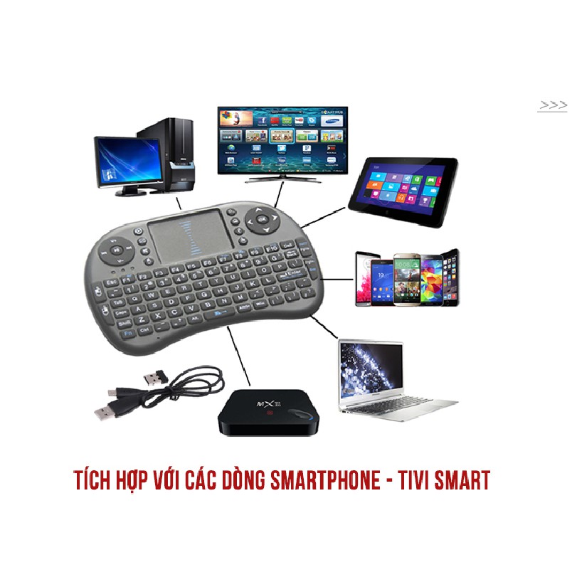 Bàn phím kiêm chuột bay UKB 500 FRO  dành cho Android TV box, Smart TV, Laptop AT105