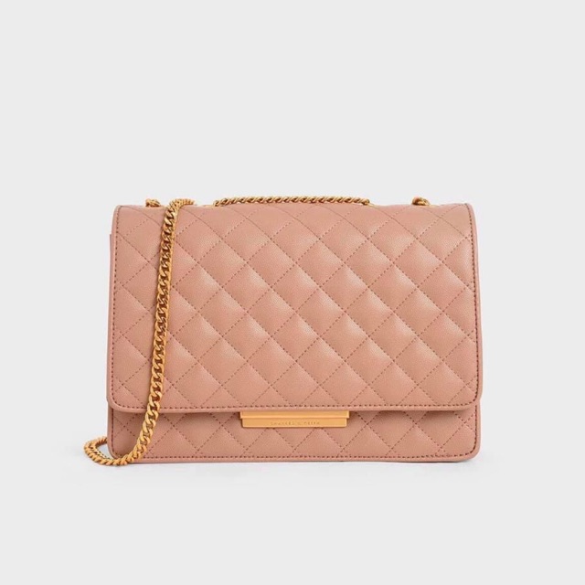 Túi cnk ô trám màu hồng