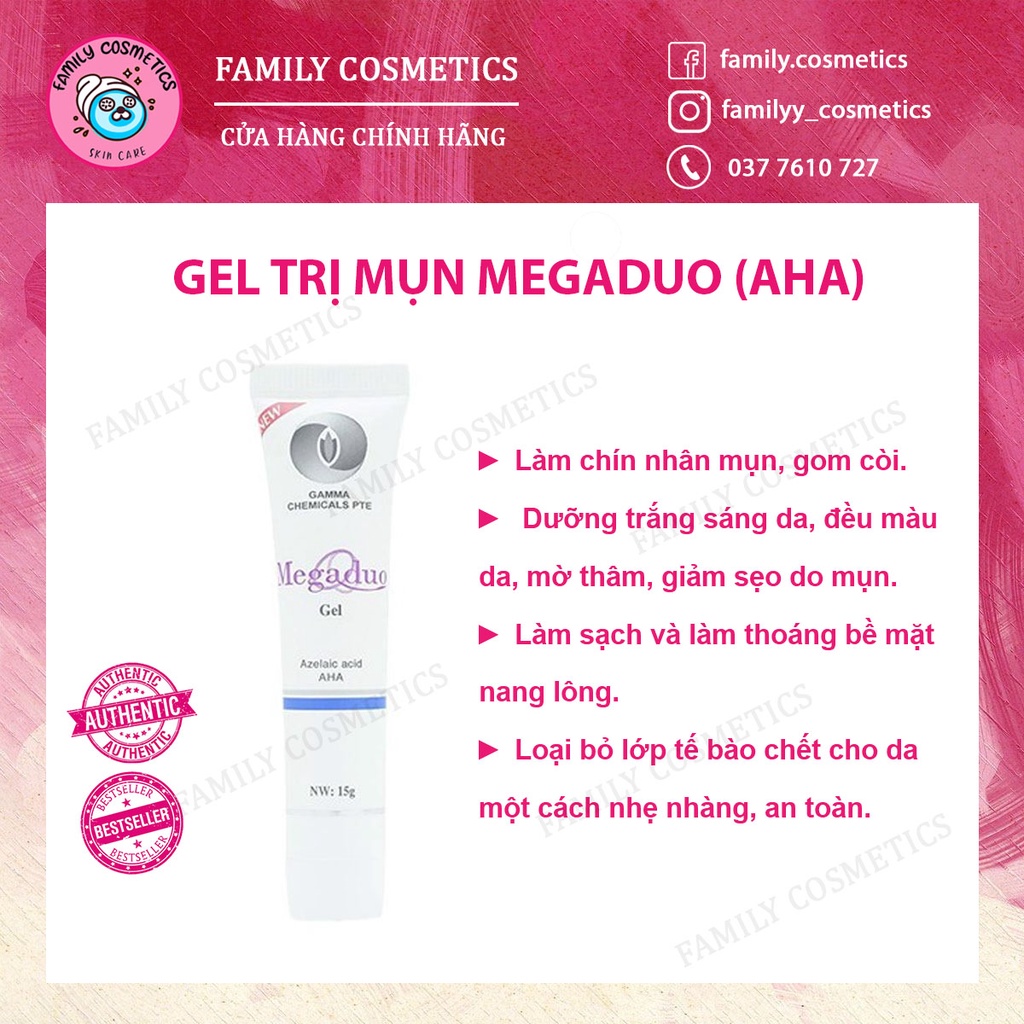 Gel Mụn Trứng cá Megaduo 15g - Family Cosmetics