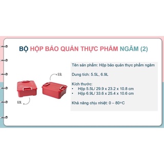 Bộ bảo quản thực phẩm ngâm Tupperware