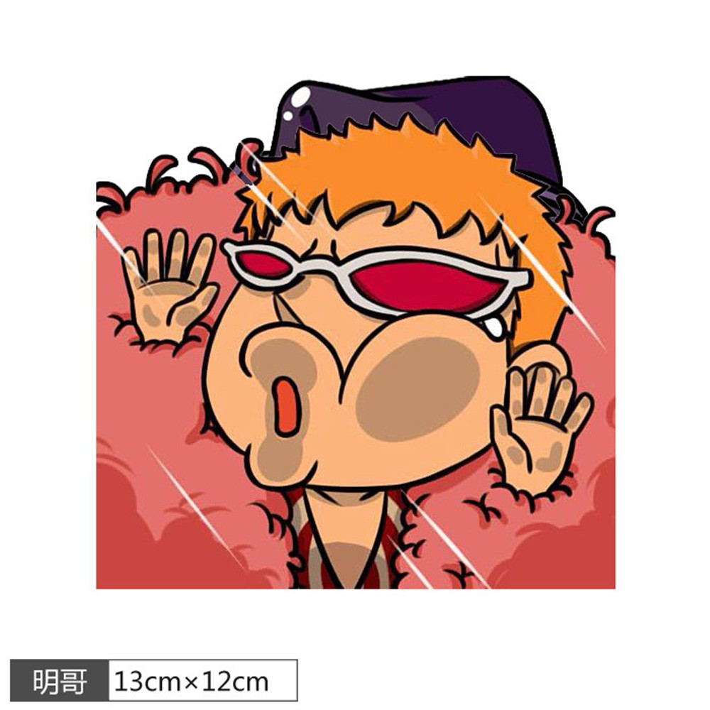 CREATIVE Sticker Dán Kính Xe Hơi Hình One Piece Vui Nhộn