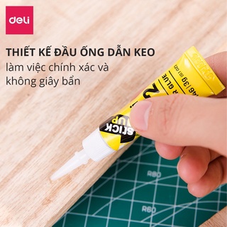 Keo Dán Sắt 502 Deli 7146 - Keo Siêu Bám Dính (Tuýp 3g)