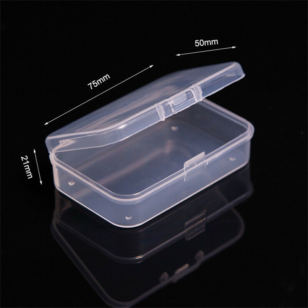 Hộp Nhựa Mini Hình Vuông Trong Suốt Đựng Trang Sức Ốp