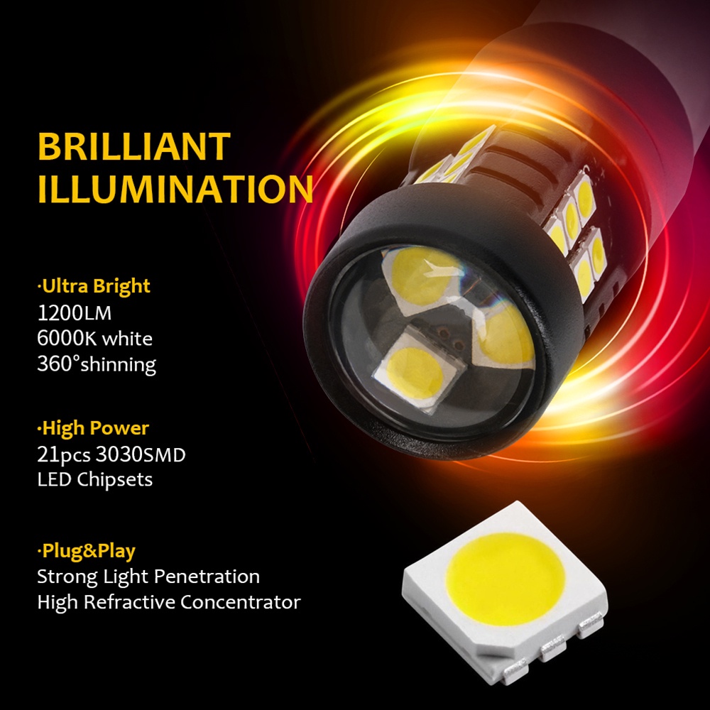 Bóng đèn led 1156 BA15S 1157 BAY15D T20 7443 3157 12V 24V màu trắng/đỏ/hổ phách thay thế cho xe hơi