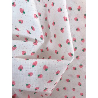 vải thô đũi xước strawberry