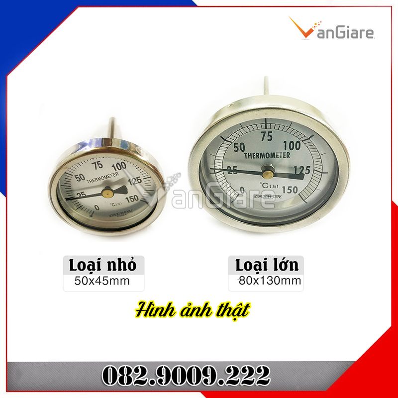 Đồng hồ đo nhiệt độ cơ inox 150 độ C - DAEWON Hàn Quốc (Chân sau)