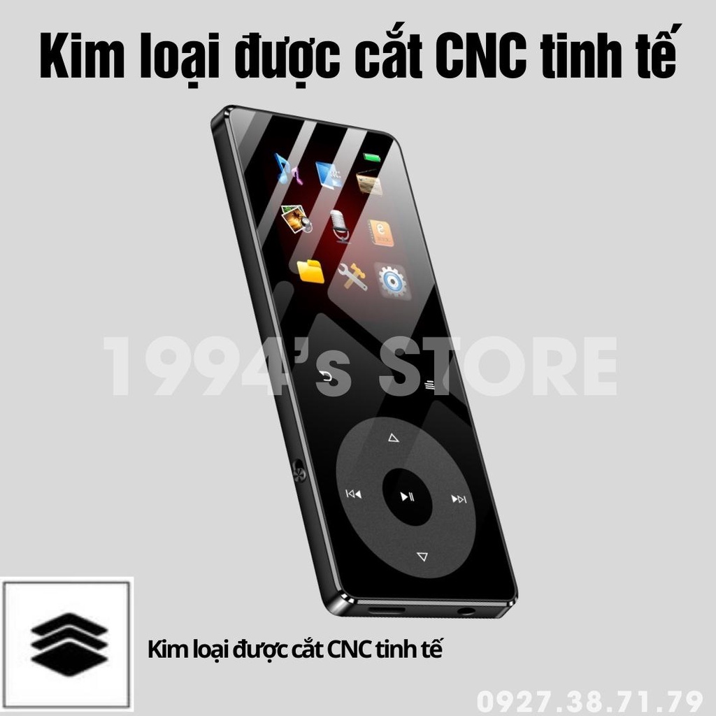 [SẴN] Máy nghe nhạc lossless Ruizu X02B - Bluetooth 5.0 - Loa ngoài siêu lớn - Cảm ứng - Xem phim, xem hình ảnh, ebook..