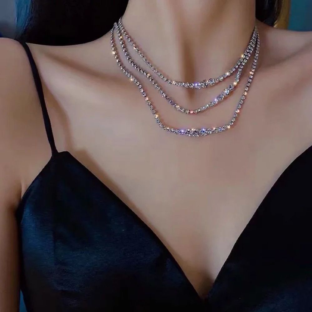 Vòng cổ ba lớp phong cách cổ điển thanh lịch cho nữ